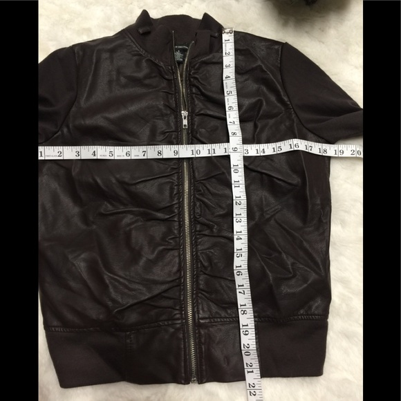 ❤️Women's Brown New Directions Faux Leather Jacket - Picture 4 of 6